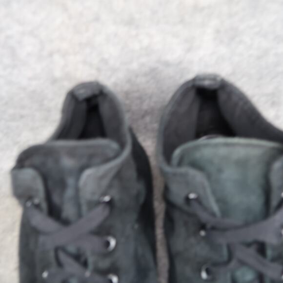 AJ Valenci Shoes Womens 11 Casual Sneaker Leather High Top Black Lace Up Trainer - Picture 3 of 15